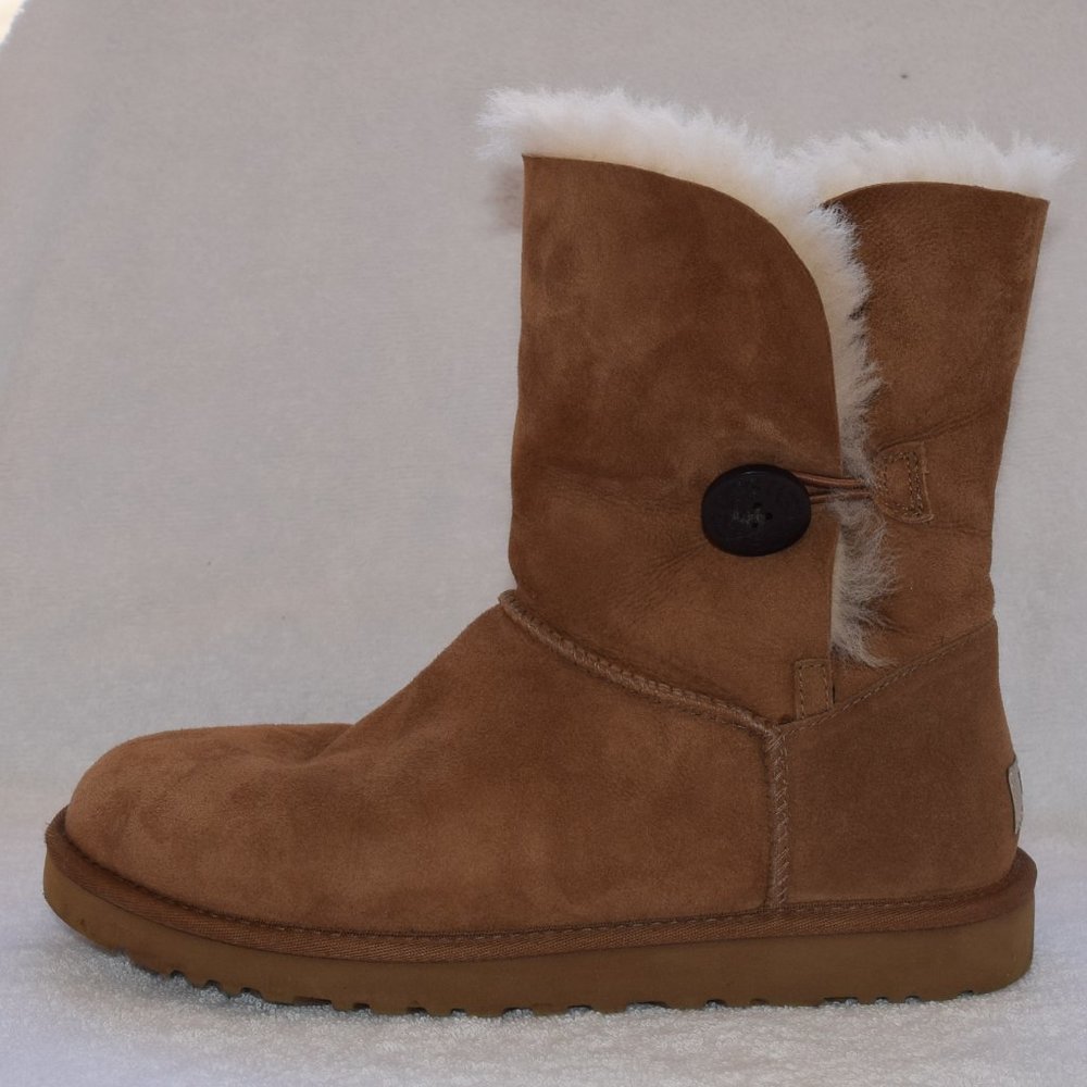 Ugg Brown Button Boots -- Like New